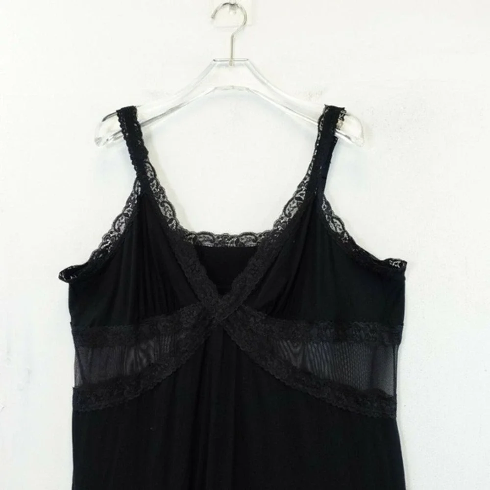 Adore Me Womens 3X XXXL Black Floral Lace Chemise Dress Sleepwear‎ Strappy New